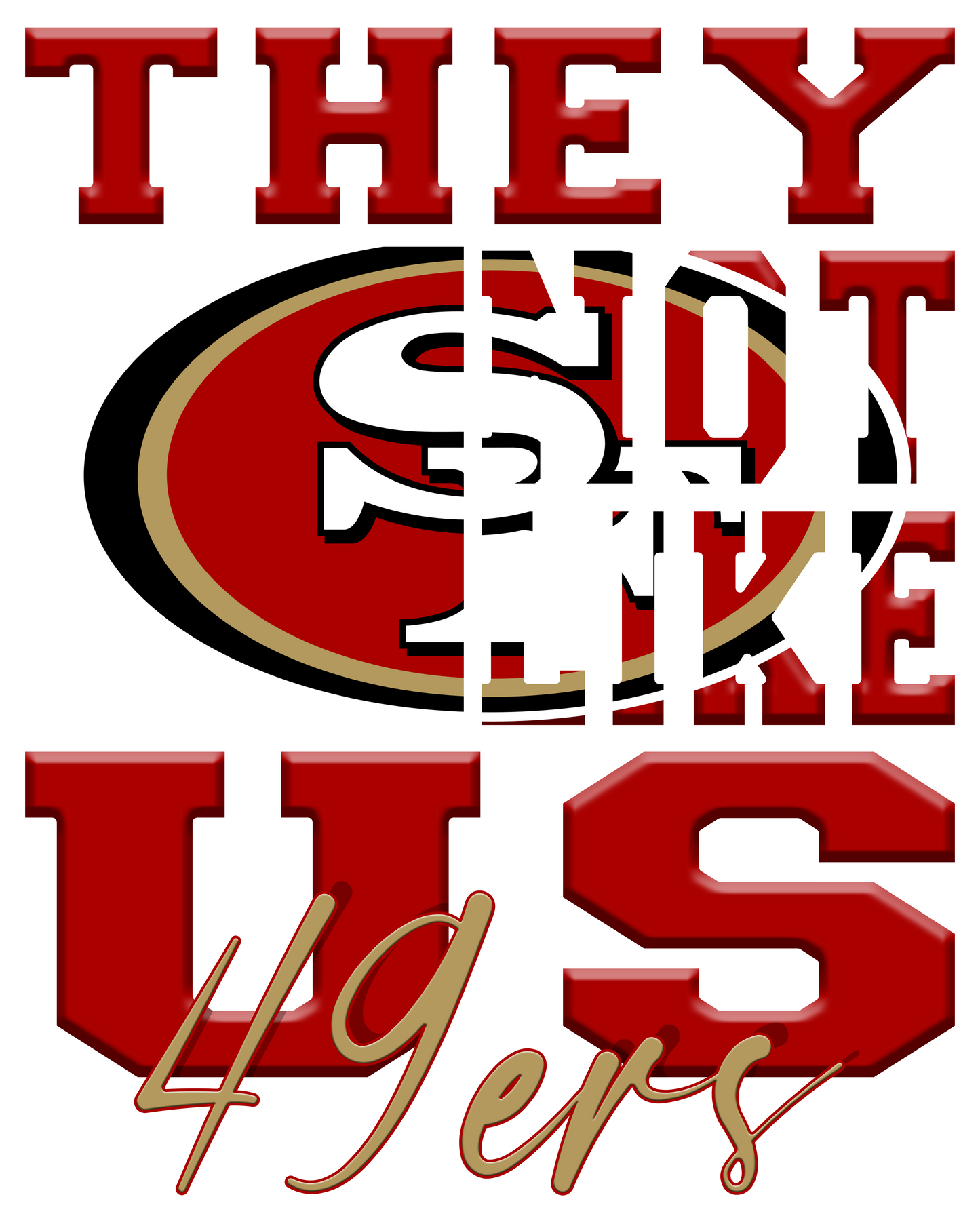 "They Not Like Us" Team T-Shirt "49ers