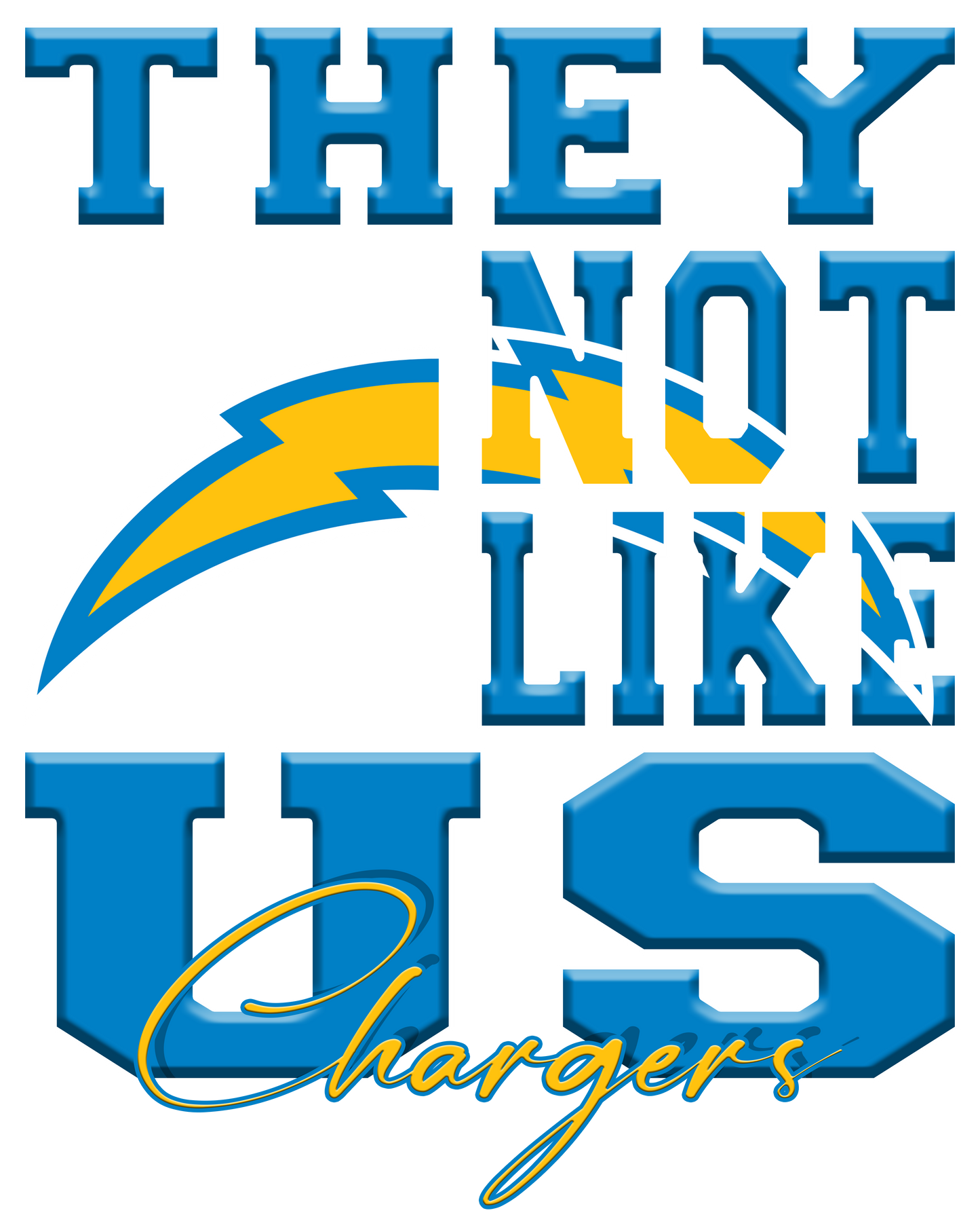 "They Not Like Us" Team T-Shirt "Chargers