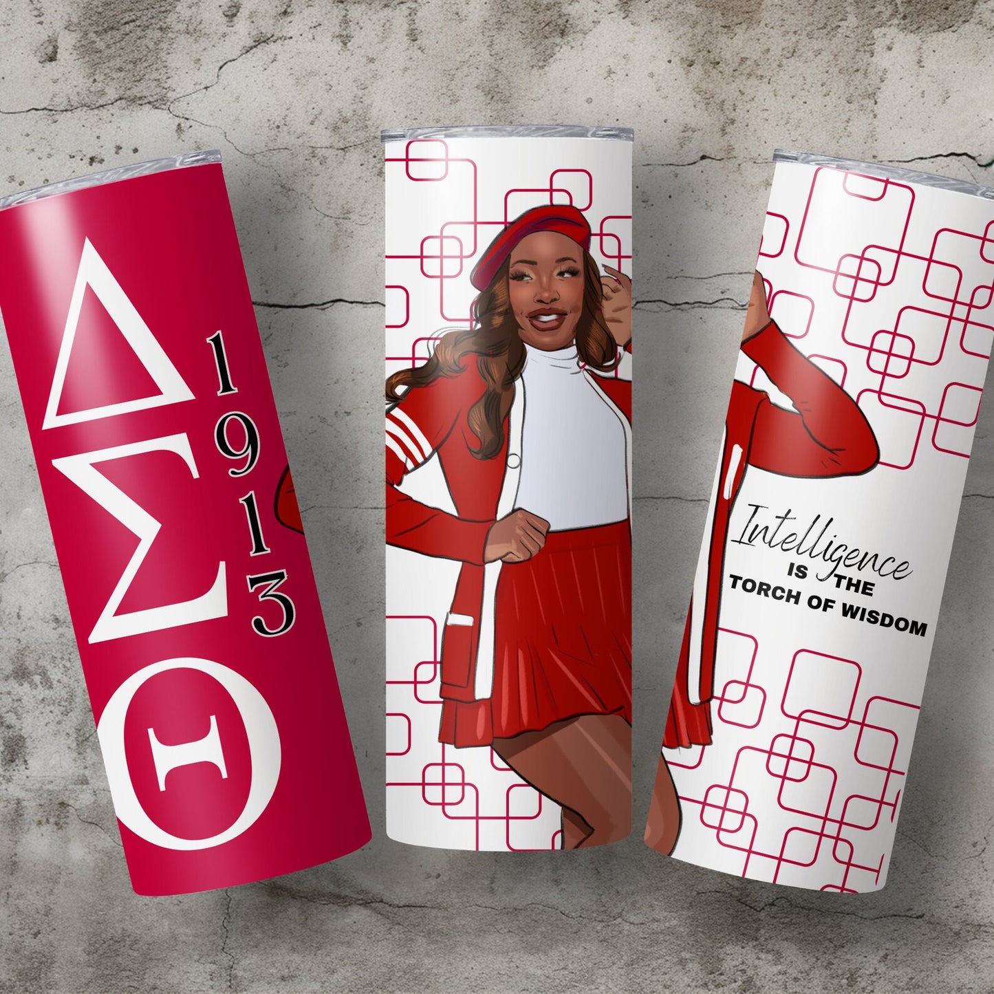 Delta Sigma Theta Sorority Tumbler Wrap 20oz