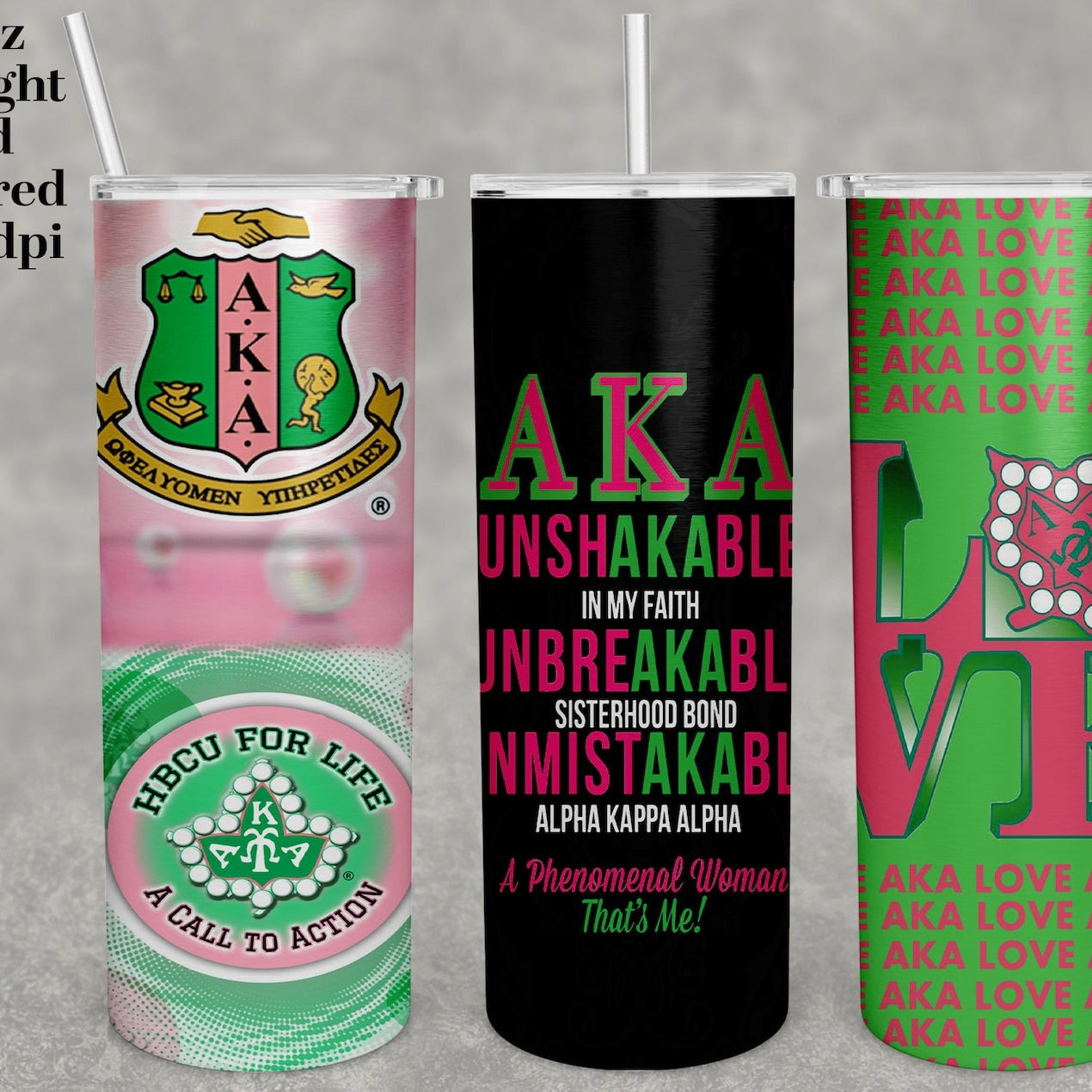 AKA Sorority Tumbler Sublimation Tumbler Wrap