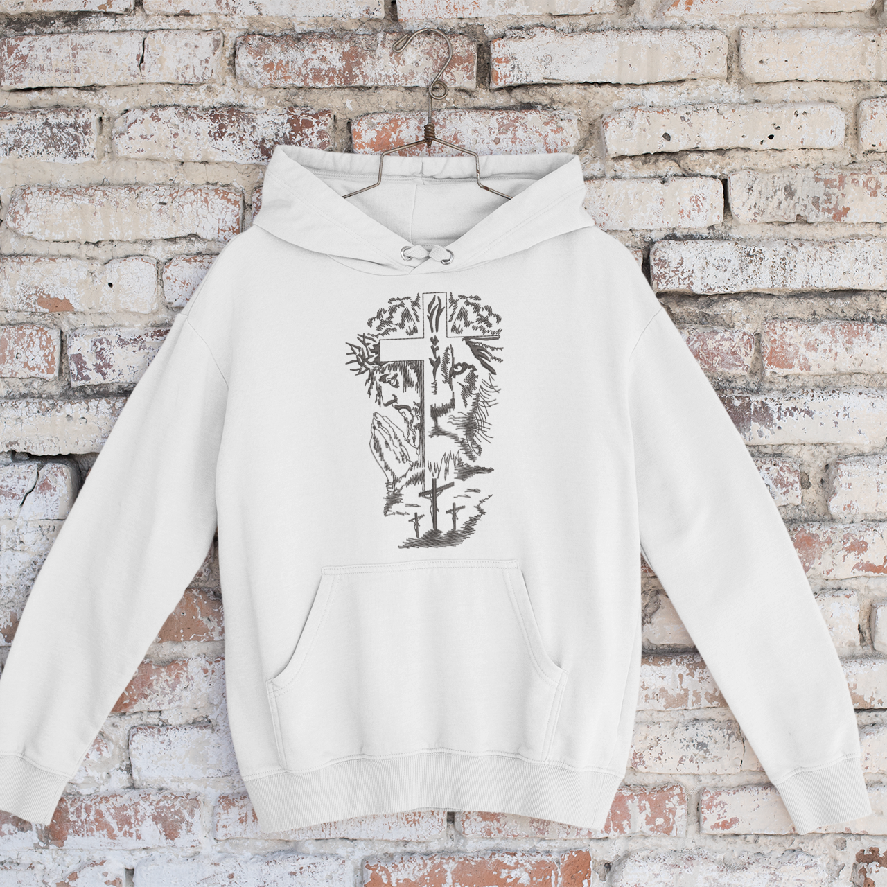 "Lion Of Judah" Embroidery Design Hoodie/Sweatshirt