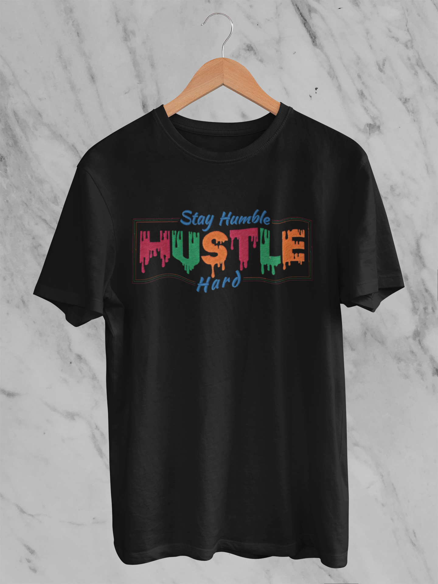 Stay Humble Hustle Hard Embroidered T-Shirt