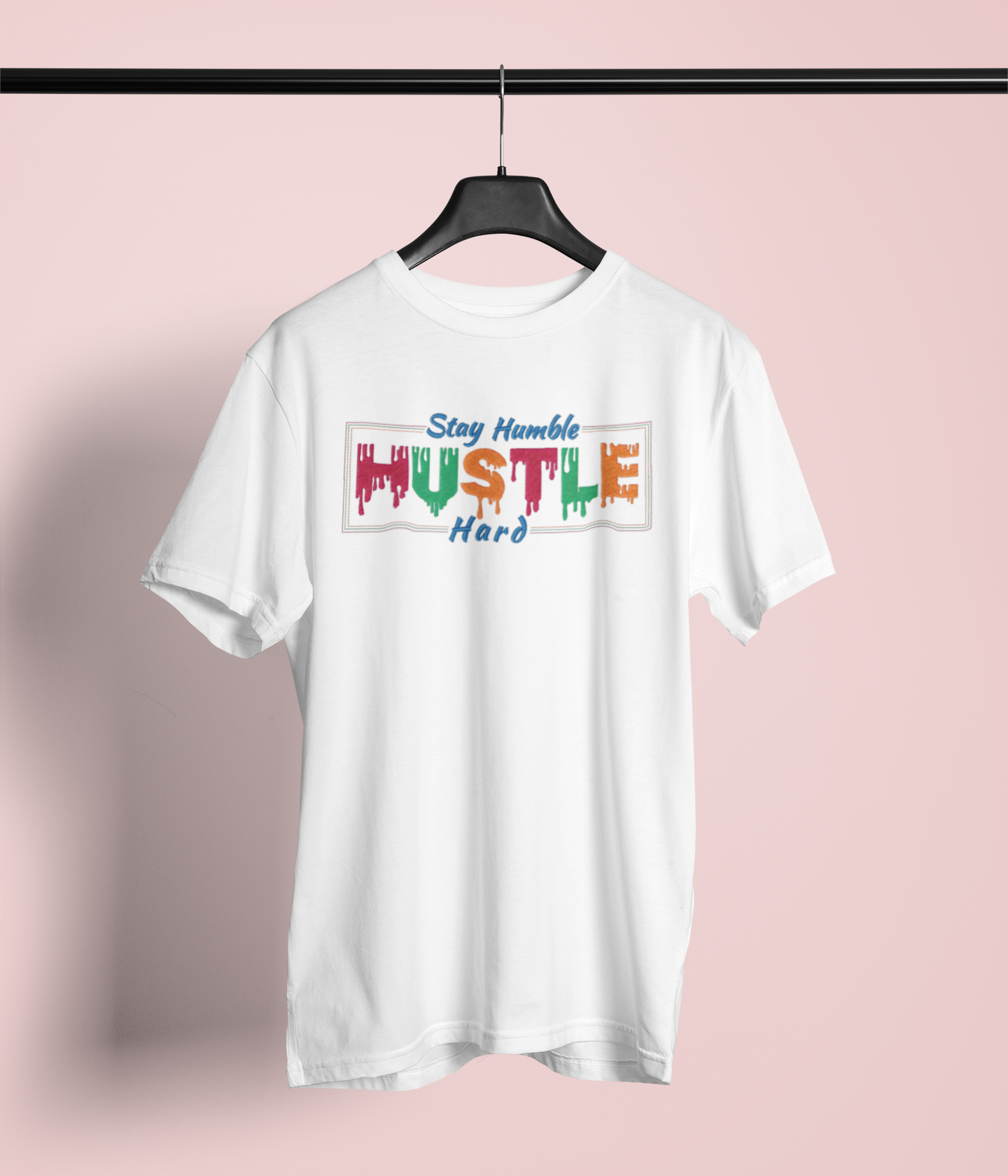 Stay Humble Hustle Hard Embroidered T-Shirt