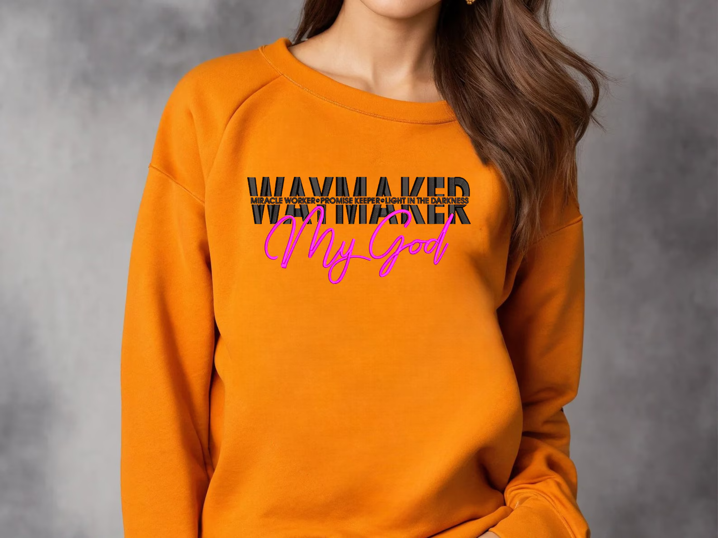 "Waymaker, My God" Embroidery Design Hoodie/Sweatshirt